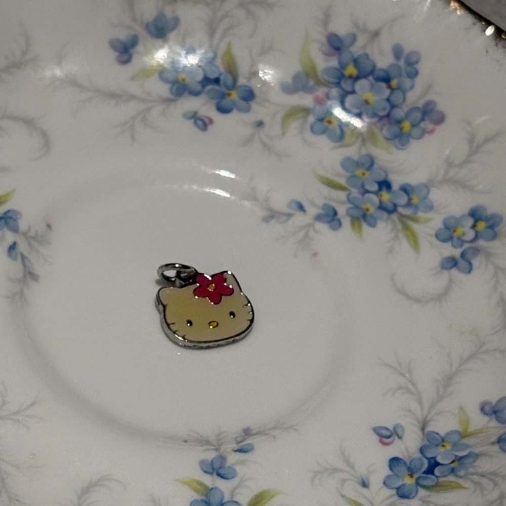 Hello Kitty Pendant with Pink and Gold Details